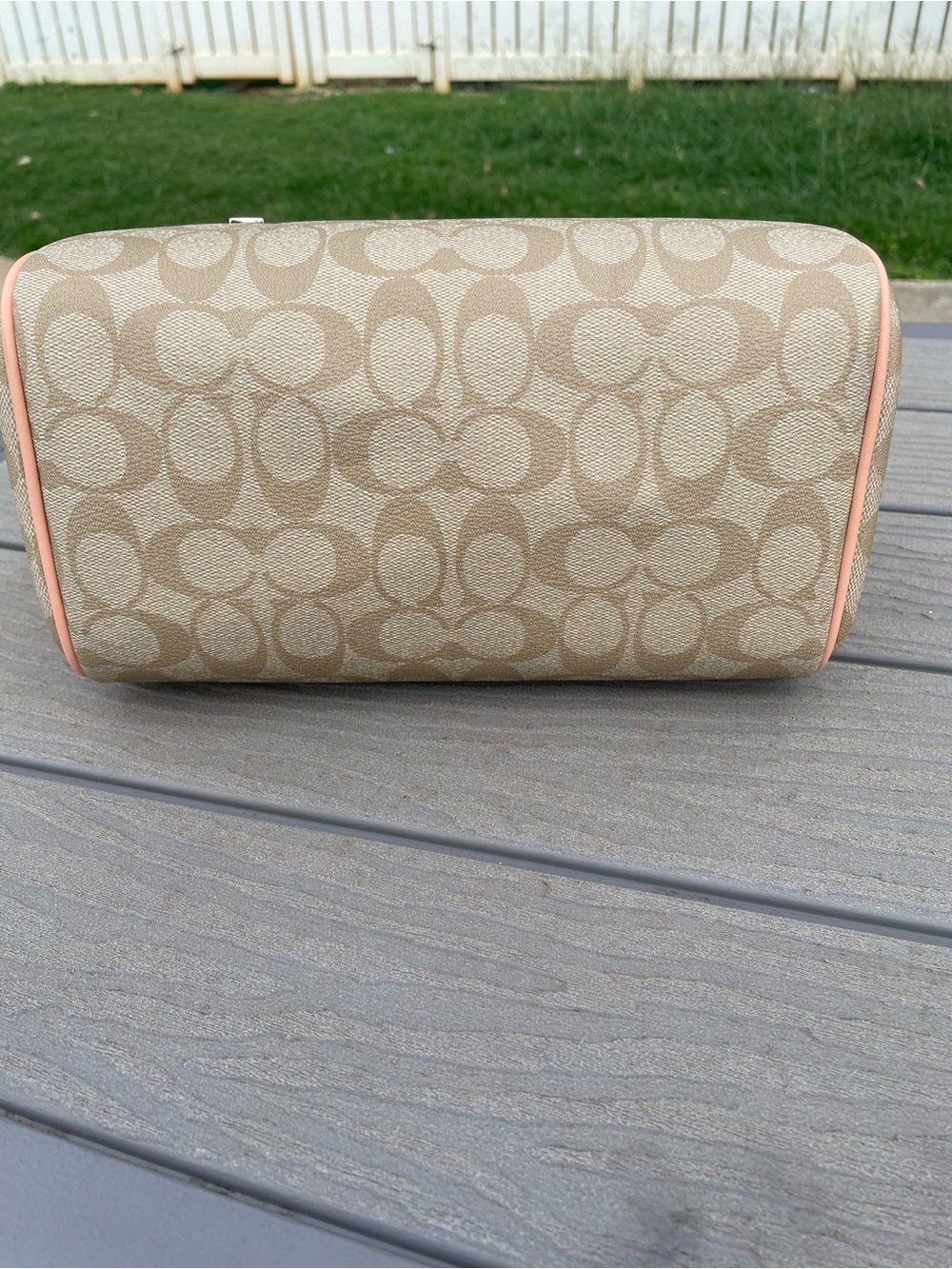 Coach Medium Peach and Beige Signature Rowen - Picture 4 of 11